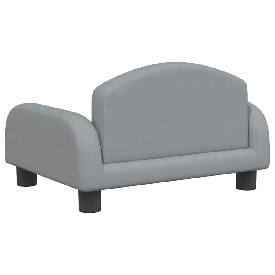 Lit pour chien gris clair 50x40x30 cm tissu - 5