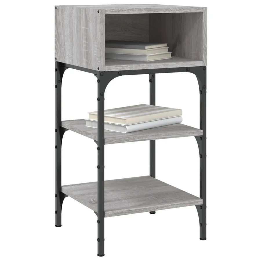 Tables de chevet 2 pcs sonoma gris 35x34,5x70cm bois ingénierie - 3