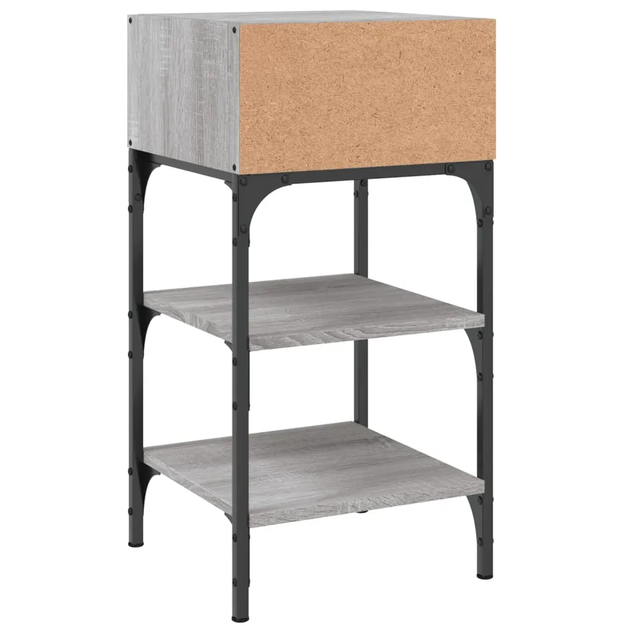 Tables de chevet 2 pcs sonoma gris 35x34,5x70cm bois ingénierie - 7