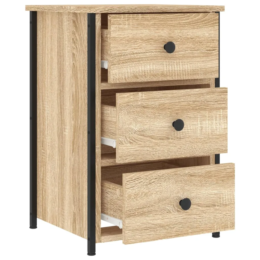 Table de chevet chêne sonoma 40x36x60 cm bois d'ingénierie - 6