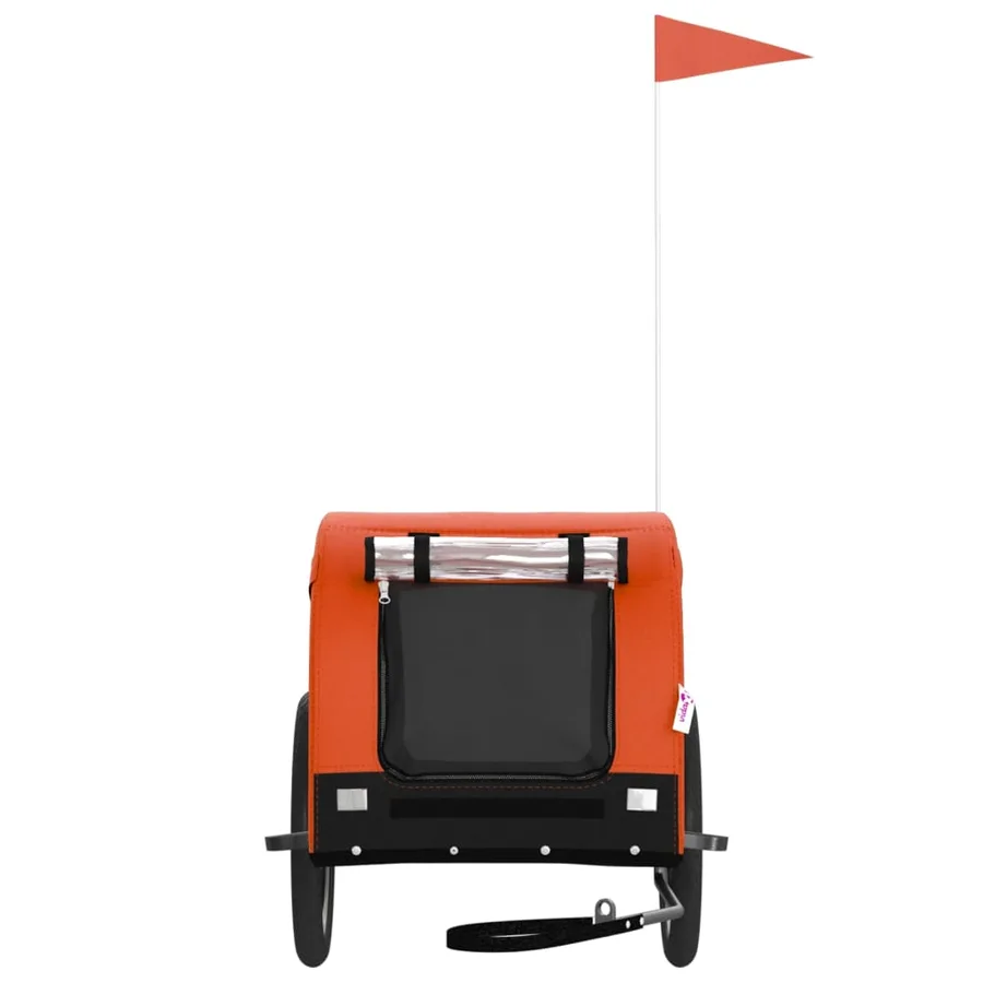 Remorque de vélo pour animaux de compagnie orange et noir - 3