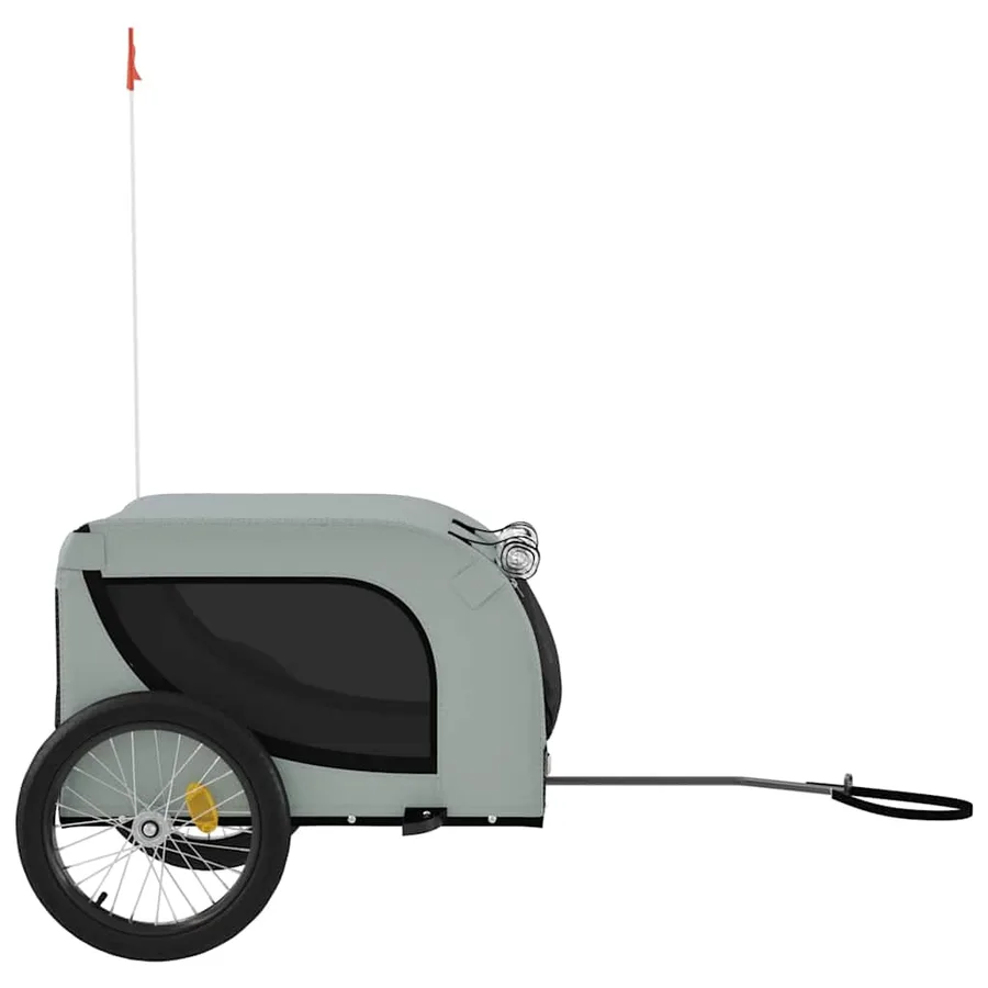 Remorque de vélo pour animaux de compagnie gris et noir - 5