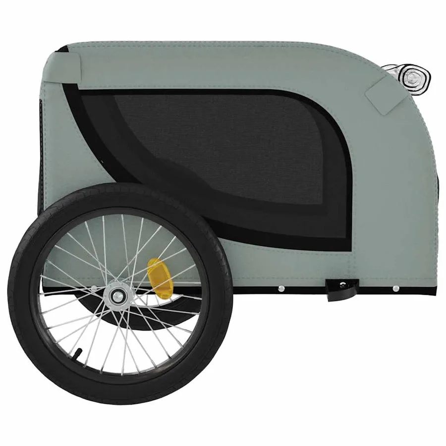 Remorque de vélo pour animaux de compagnie gris et noir - 6