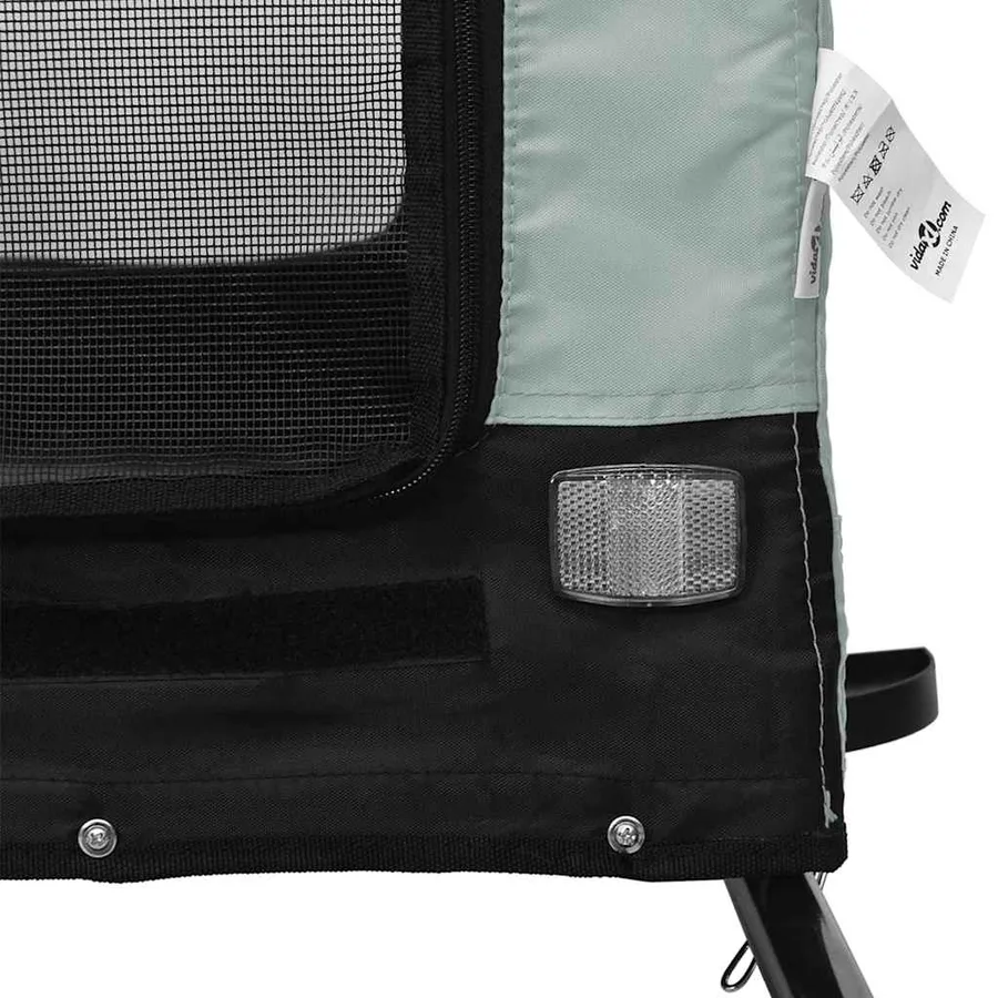 Remorque de vélo pour animaux de compagnie gris et noir - 9