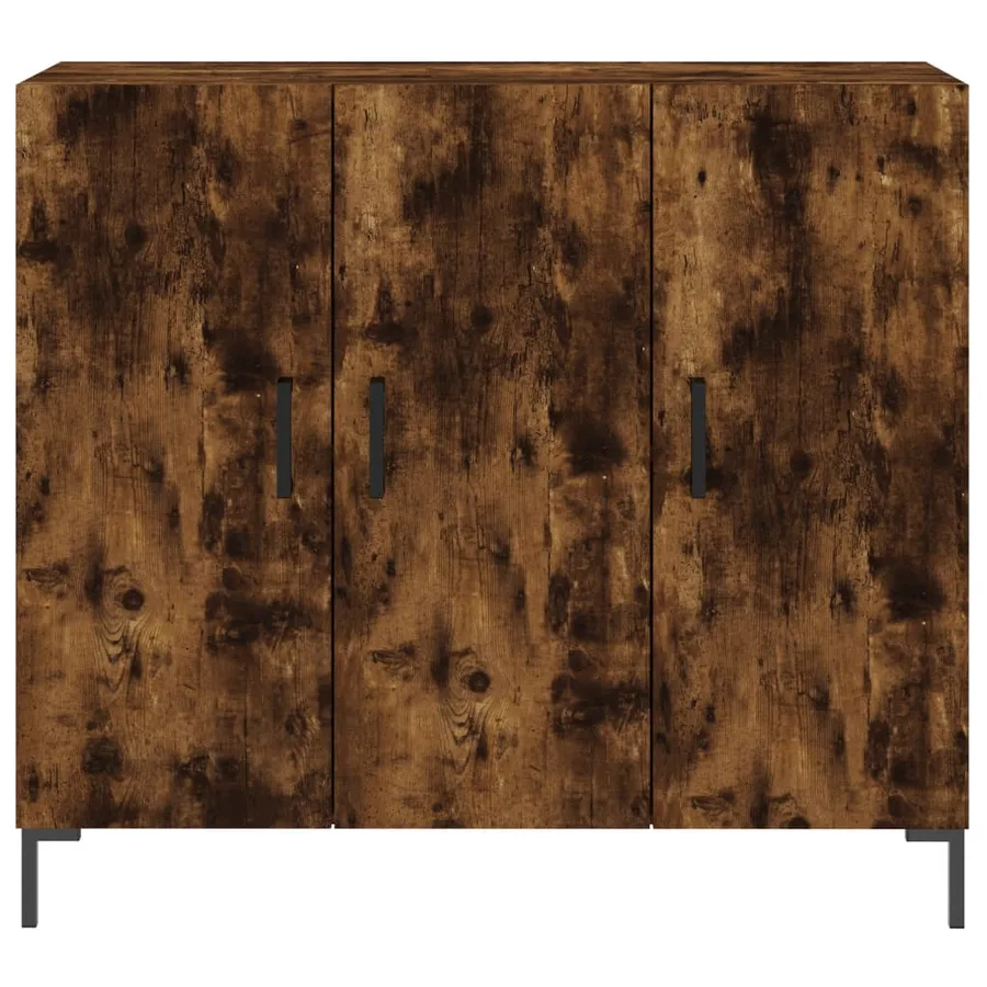 Buffet chêne fumé 90x34x80 cm bois d'ingénierie - 6