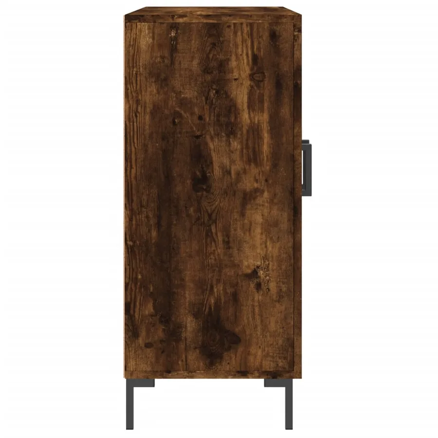 Buffet chêne fumé 90x34x80 cm bois d'ingénierie - 7