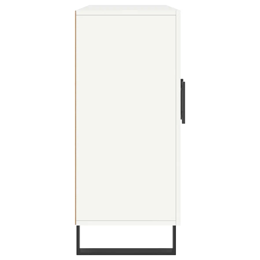 Buffet blanc 90x34x80 cm bois d'ingénierie - 7