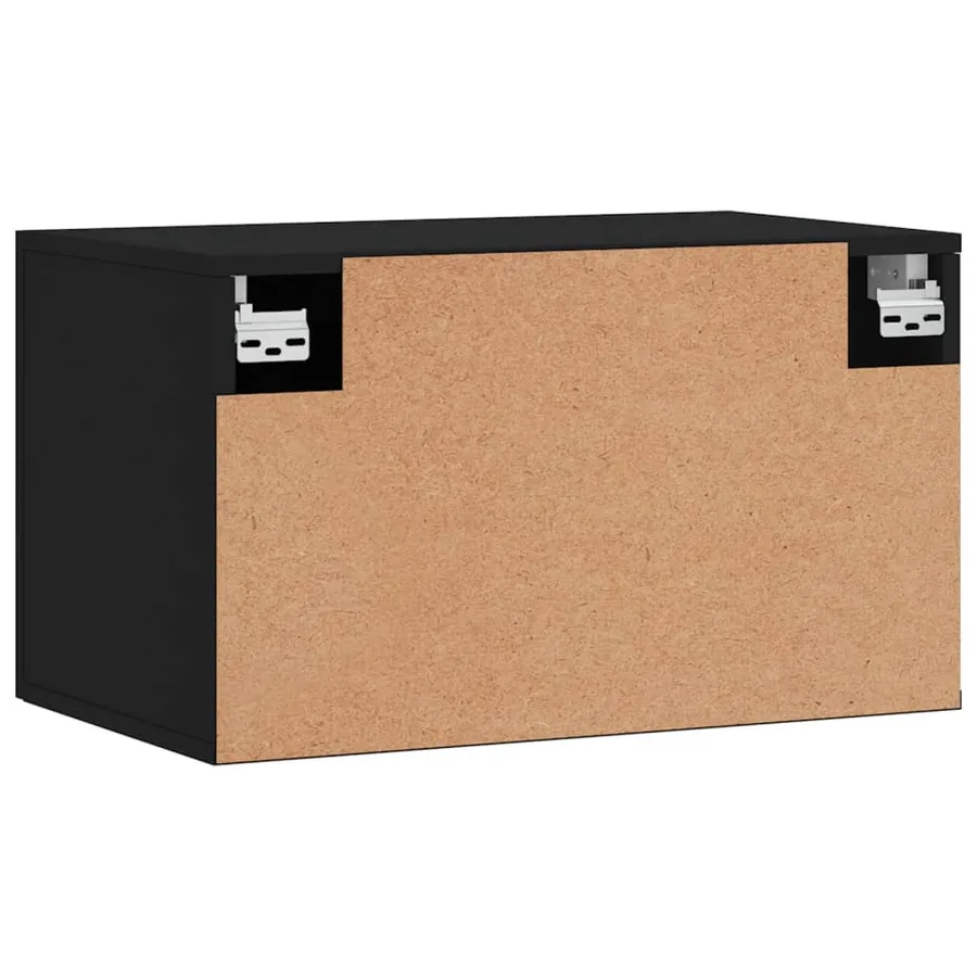 Armoire murale Noir 60x36,5x35 cm Bois d'ingénierie - 5