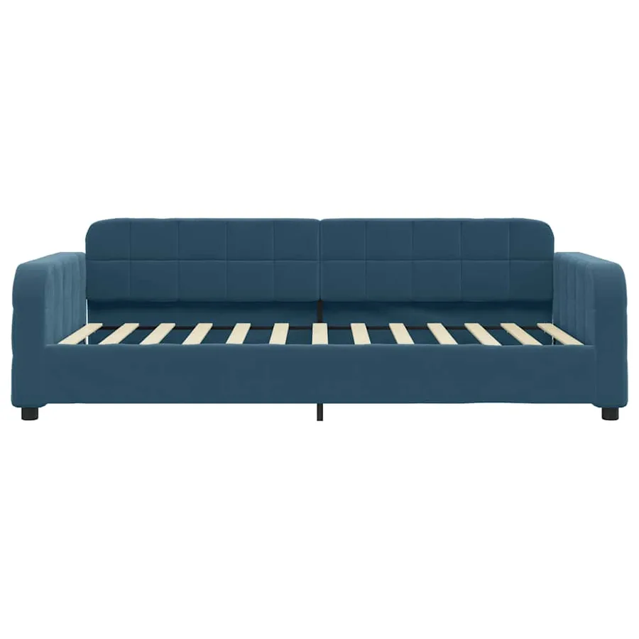 Lit de repos sans matelas bleu 100x200 cm velours - 3
