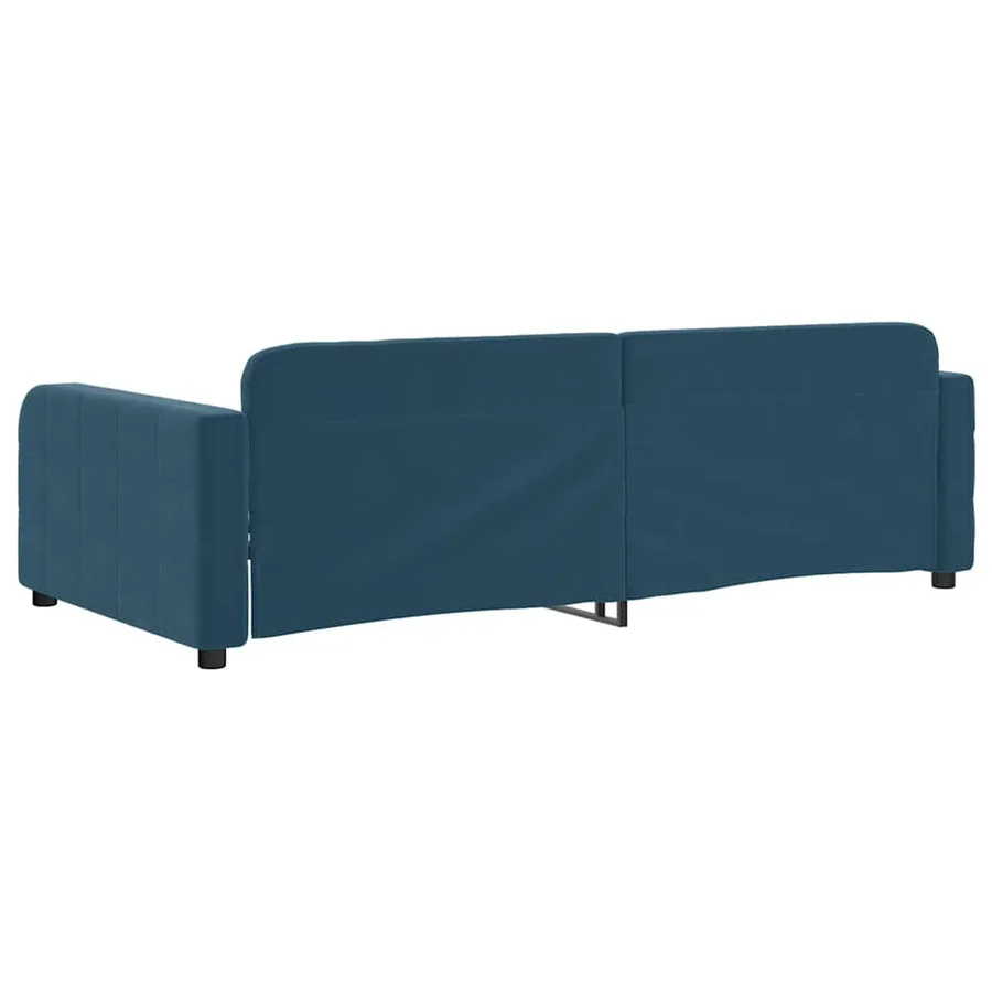 Lit de repos sans matelas bleu 100x200 cm velours - 5