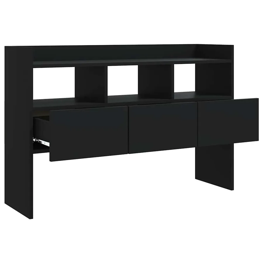 Buffet Noir 105x30x70 cm Bois d’ingénierie - 5