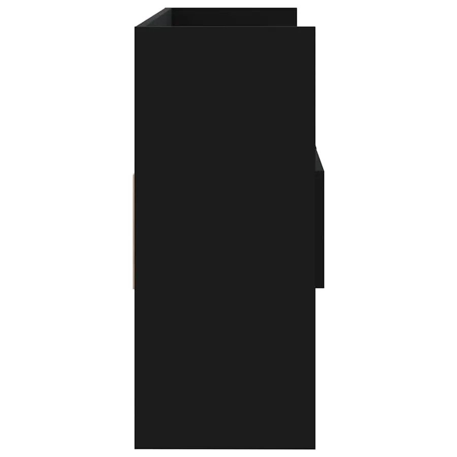 Buffet Noir 105x30x70 cm Bois d’ingénierie - 7