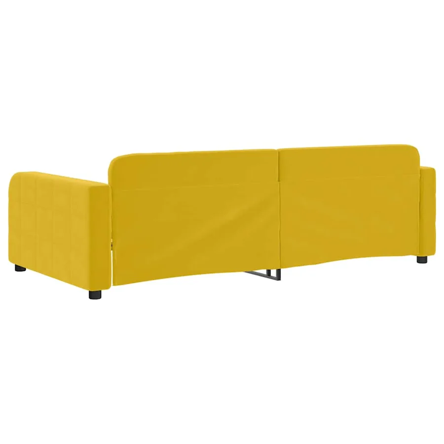 Lit de repos sans matelas jaune 100x200 cm velours - 5