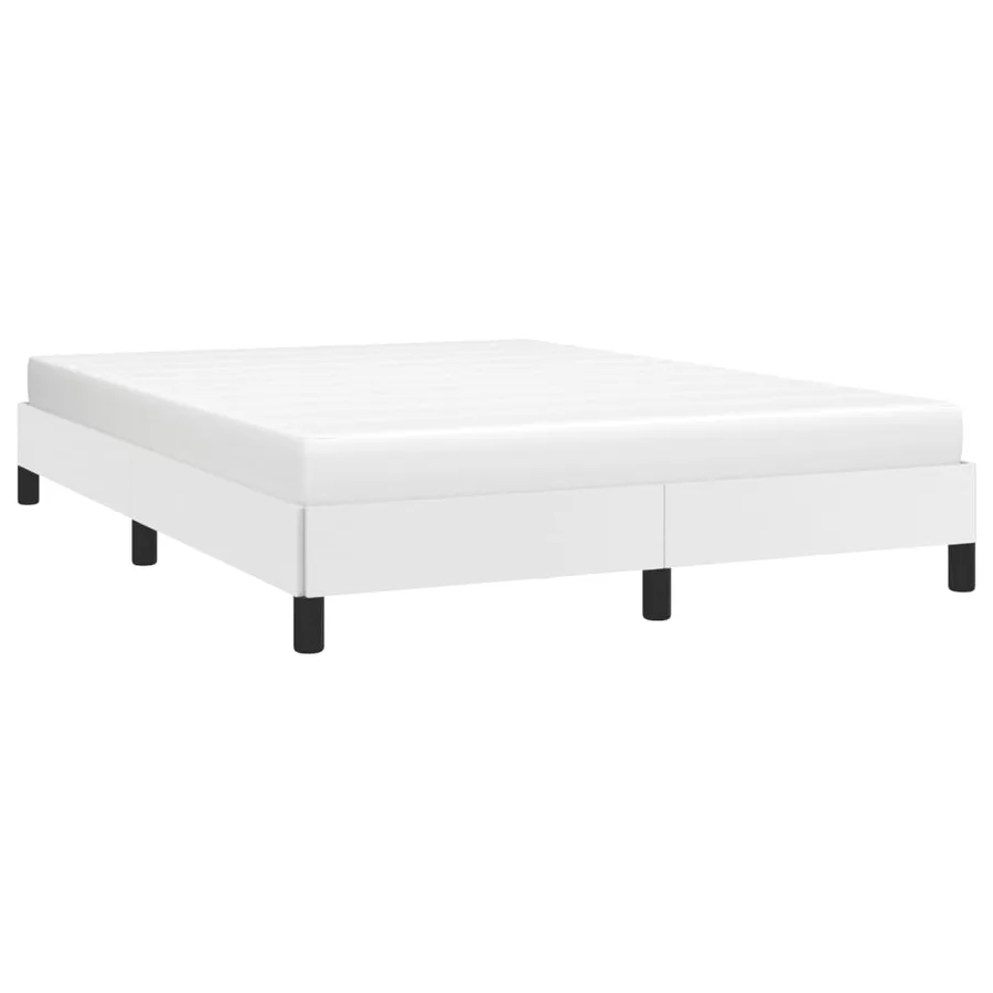 Cadre de lit sans matelas blanc 140x200 cm similicuir - 3