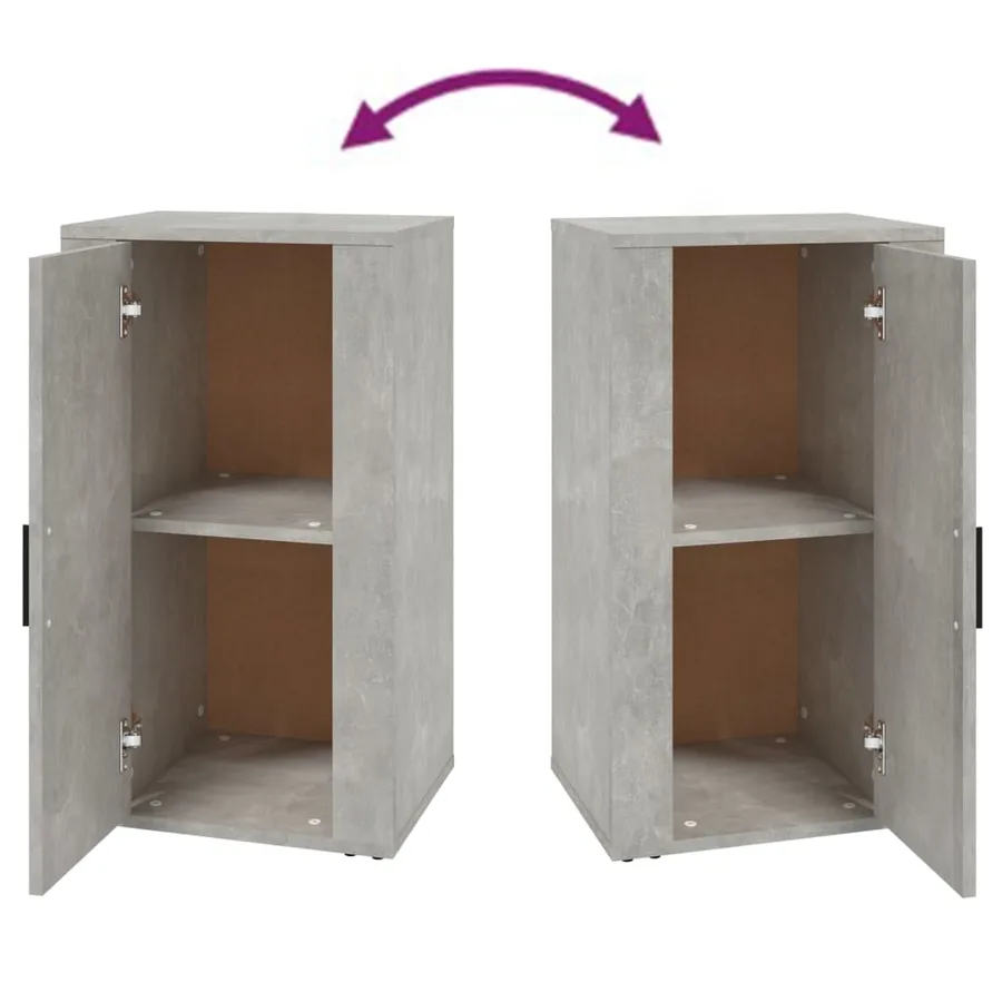 Buffet Gris béton 40x33x70 cm Bois d'ingénierie - 6