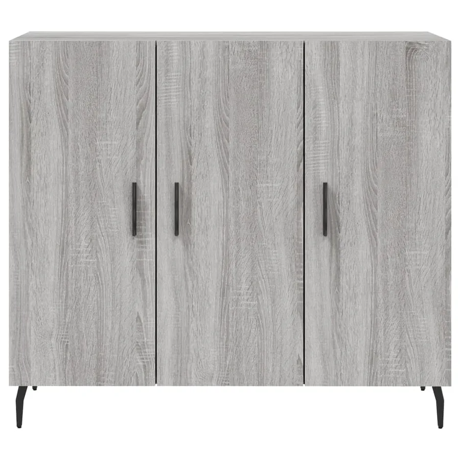 Buffet sonoma gris 90x34x80 cm bois d'ingénierie - 6