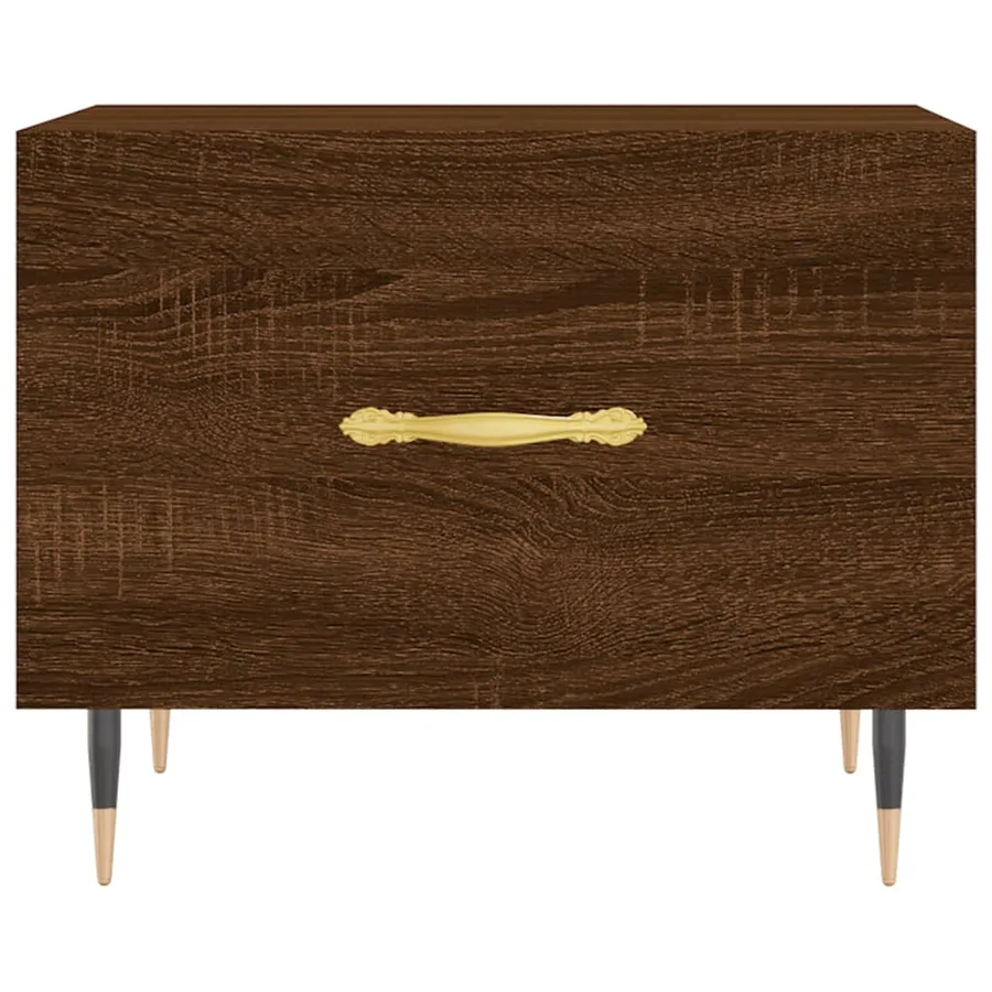 Tables basses 2 pcs chêne marron 50x50x40 cm bois d'ingénierie - 6