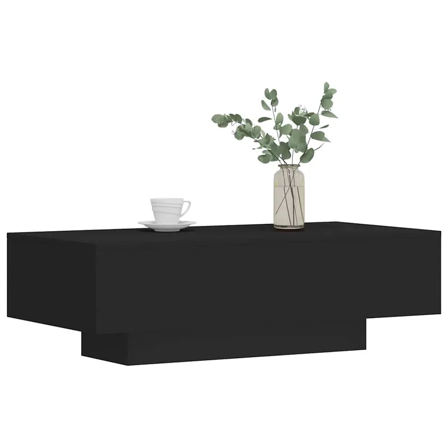 Table basse noir 100x49,5x31 cm bois d'ingénierie - 3