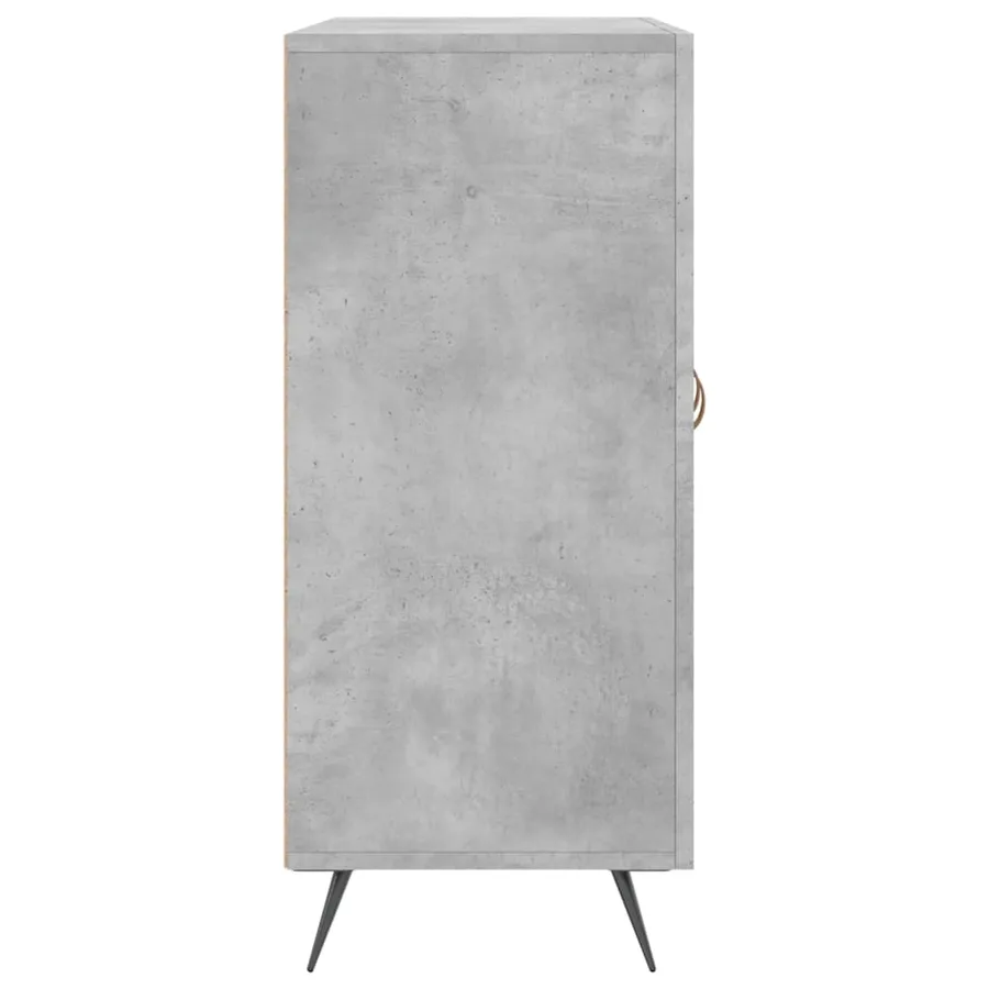 Buffet gris béton 90x34x80 cm bois d'ingénierie - 7