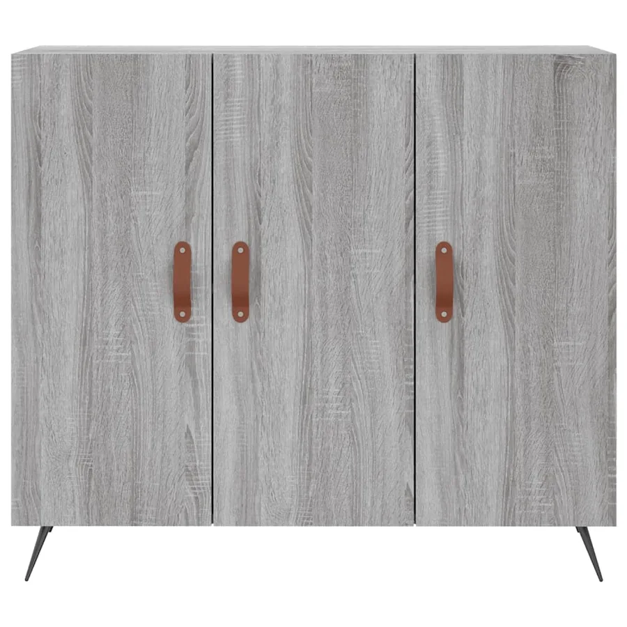 Buffet sonoma gris 90x34x80 cm bois d'ingénierie - 6