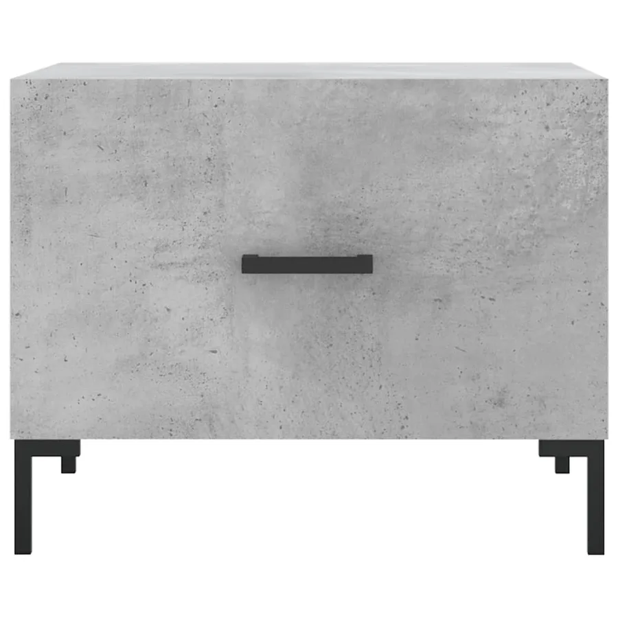 Table basse gris béton 50x50x40 cm bois d'ingénierie - 5