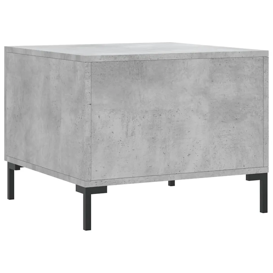 Table basse gris béton 50x50x40 cm bois d'ingénierie - 8