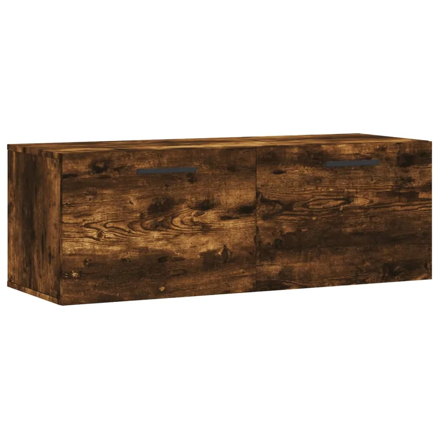 Armoire murale Chêne fumé 100x36,5x35 cm Bois d'ingénierie - 2