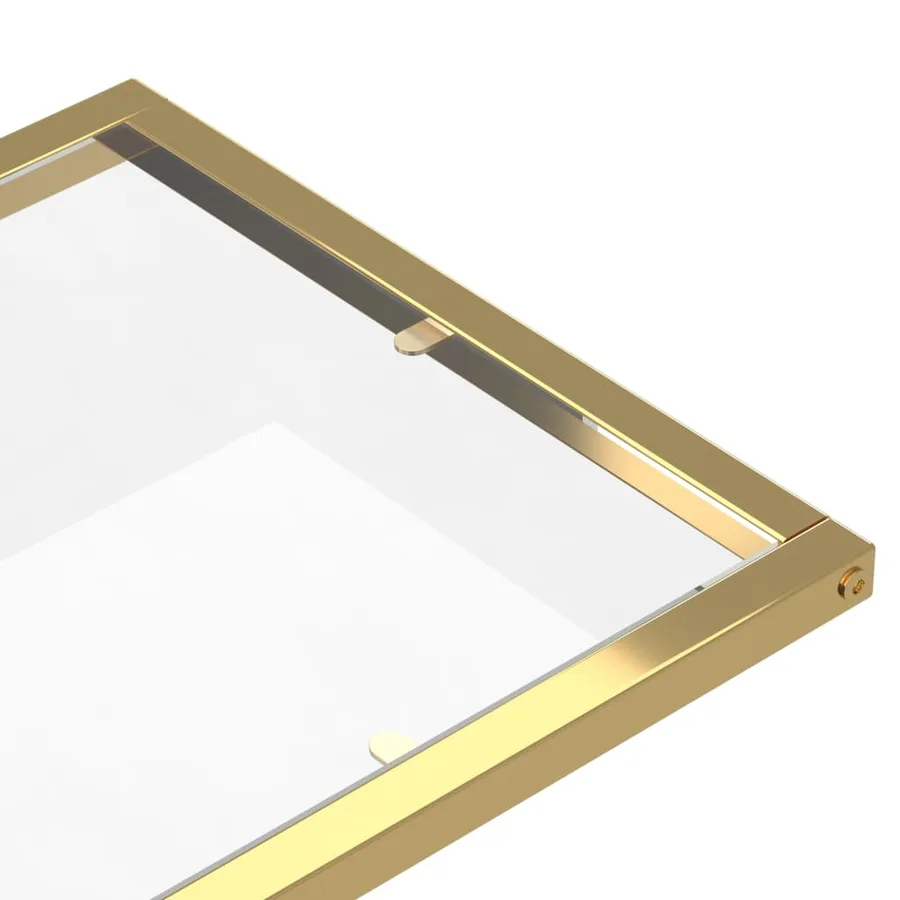 Table d'appoint ordinateur Transparent 50x35x65 cm Verre trempé - 5
