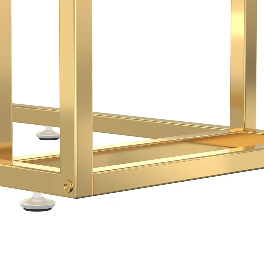 Table d'appoint ordinateur Transparent 50x35x65 cm Verre trempé - 6