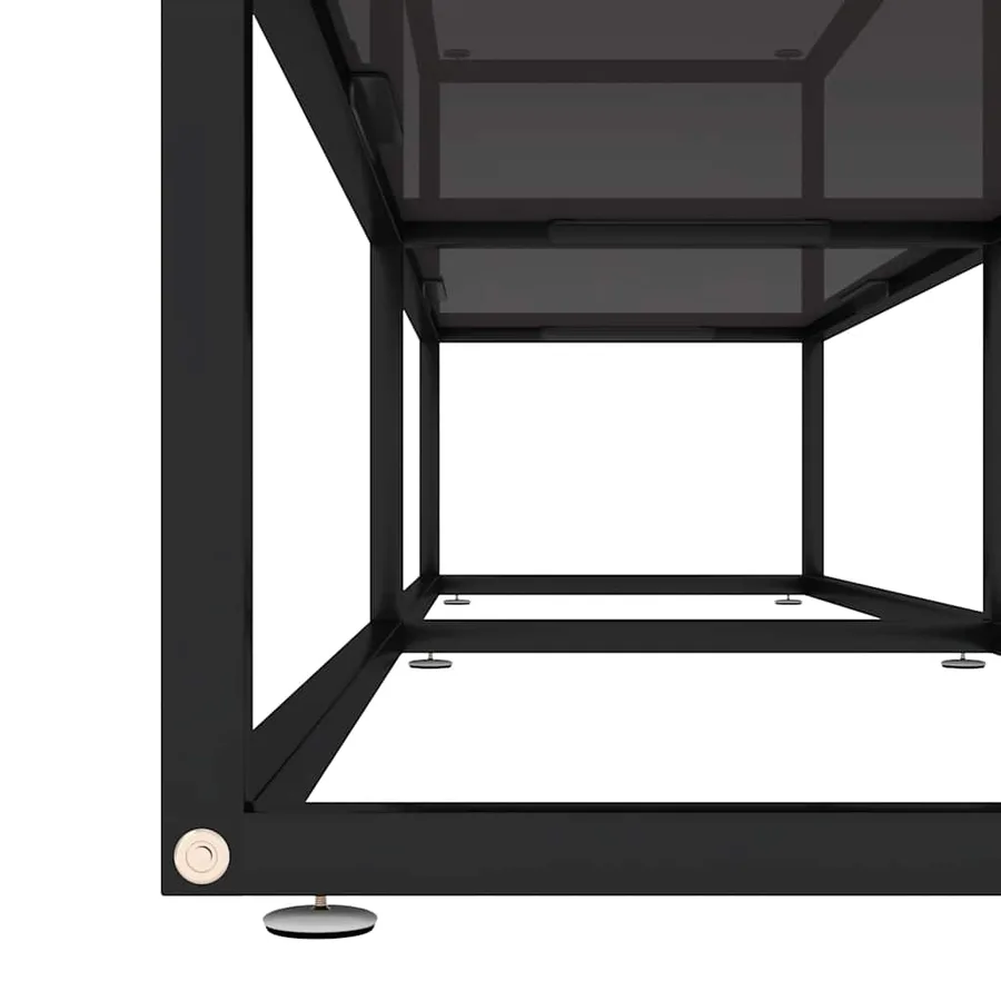 Meuble TV noir 180x40x40,5 cm verre trempé - 5
