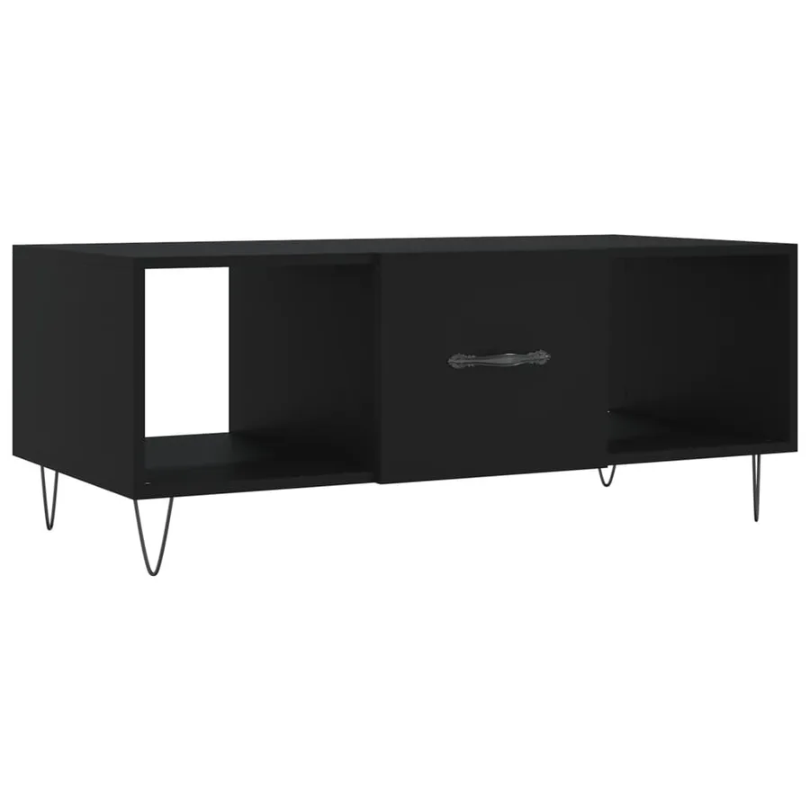 Table basse noir 102x50x40 cm bois d'ingénierie - 2