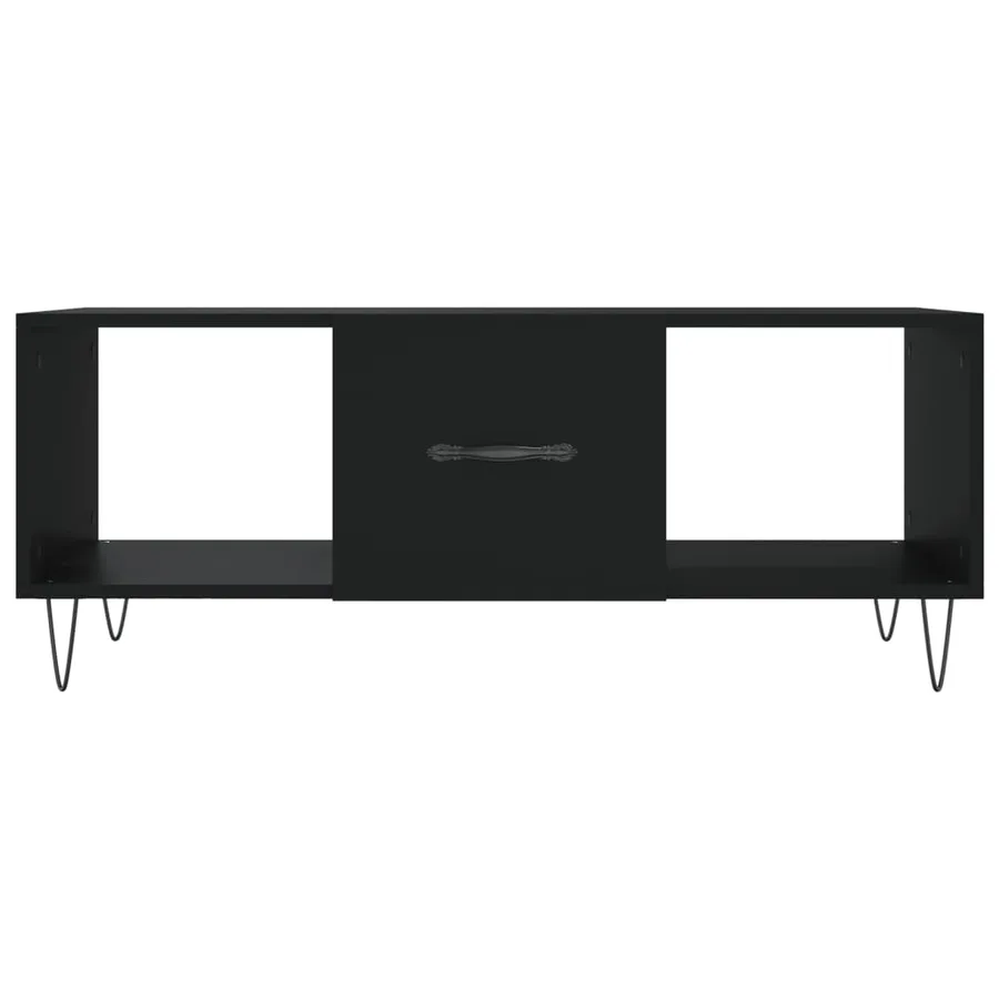 Table basse noir 102x50x40 cm bois d'ingénierie - 5