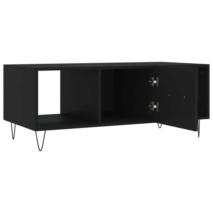 Table basse noir 102x50x40 cm bois d'ingénierie - 6
