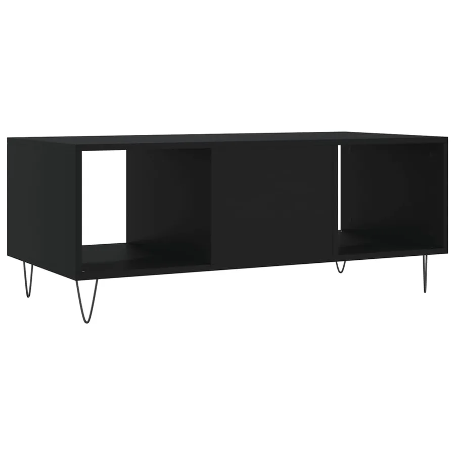 Table basse noir 102x50x40 cm bois d'ingénierie - 8