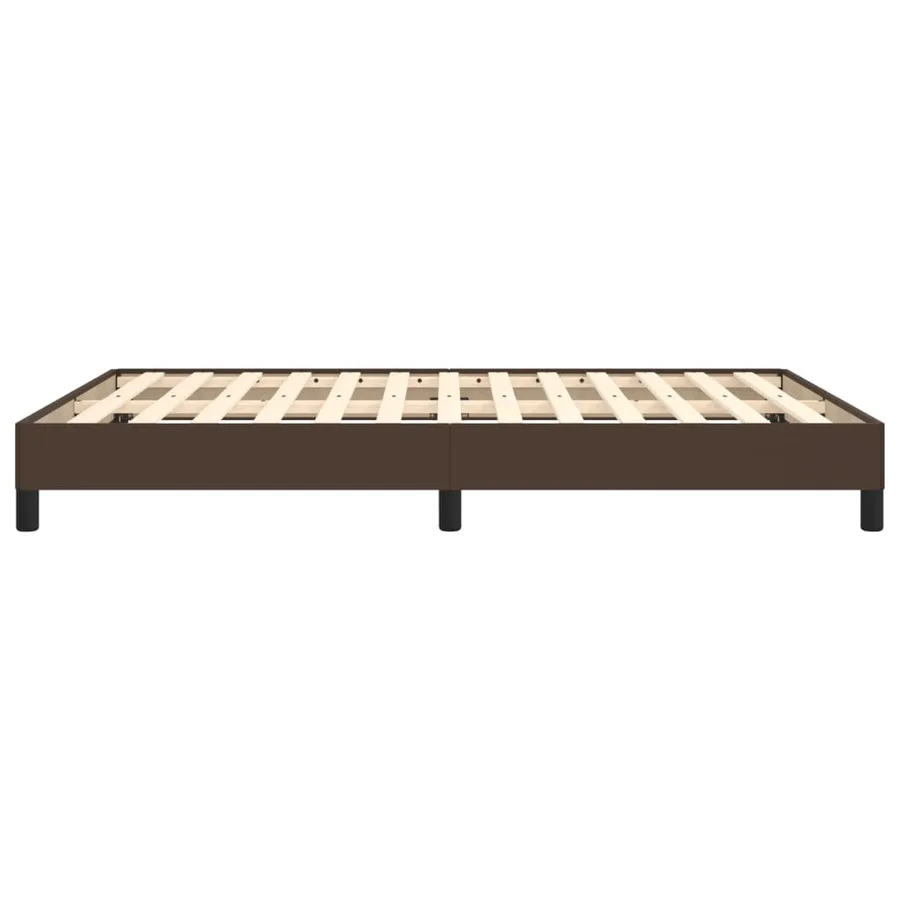 Cadre de lit sans matelas marron 140x200 cm similicuir - 6