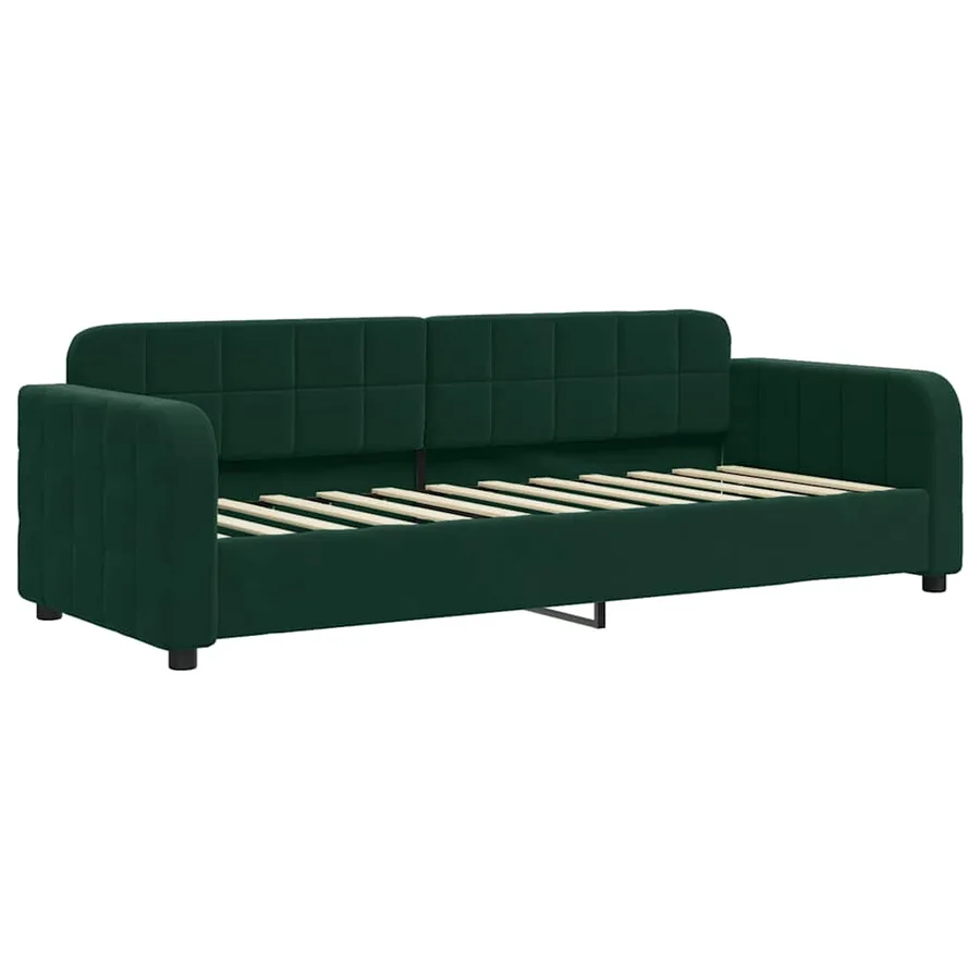 Lit de repos sans matelas vert foncé 80x200 cm velours - 2