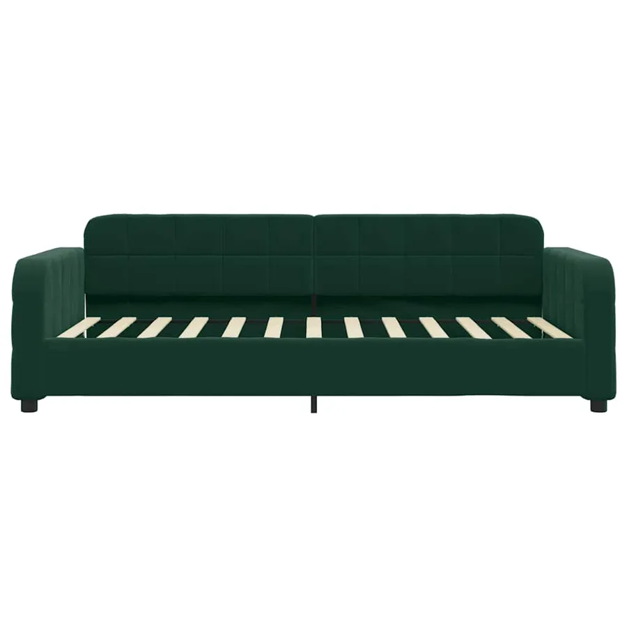 Lit de repos sans matelas vert foncé 80x200 cm velours - 3