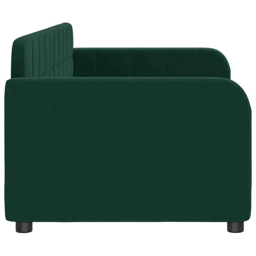Lit de repos sans matelas vert foncé 80x200 cm velours - 4