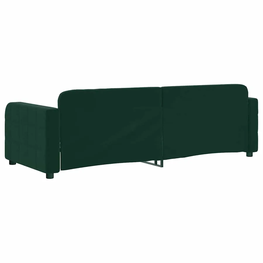Lit de repos sans matelas vert foncé 80x200 cm velours - 5
