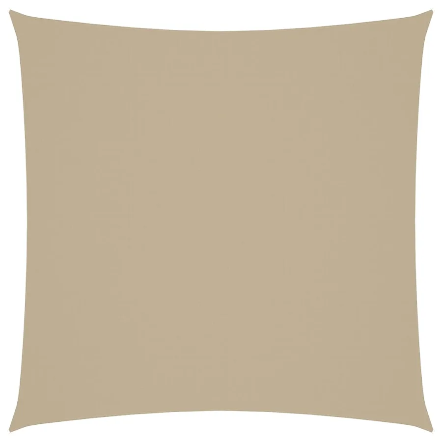 Voile de parasol tissu oxford carré 5x5 m beige - 2