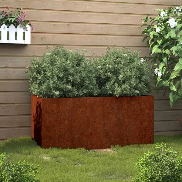 Jardinière 62x30x29 cm acier corten
