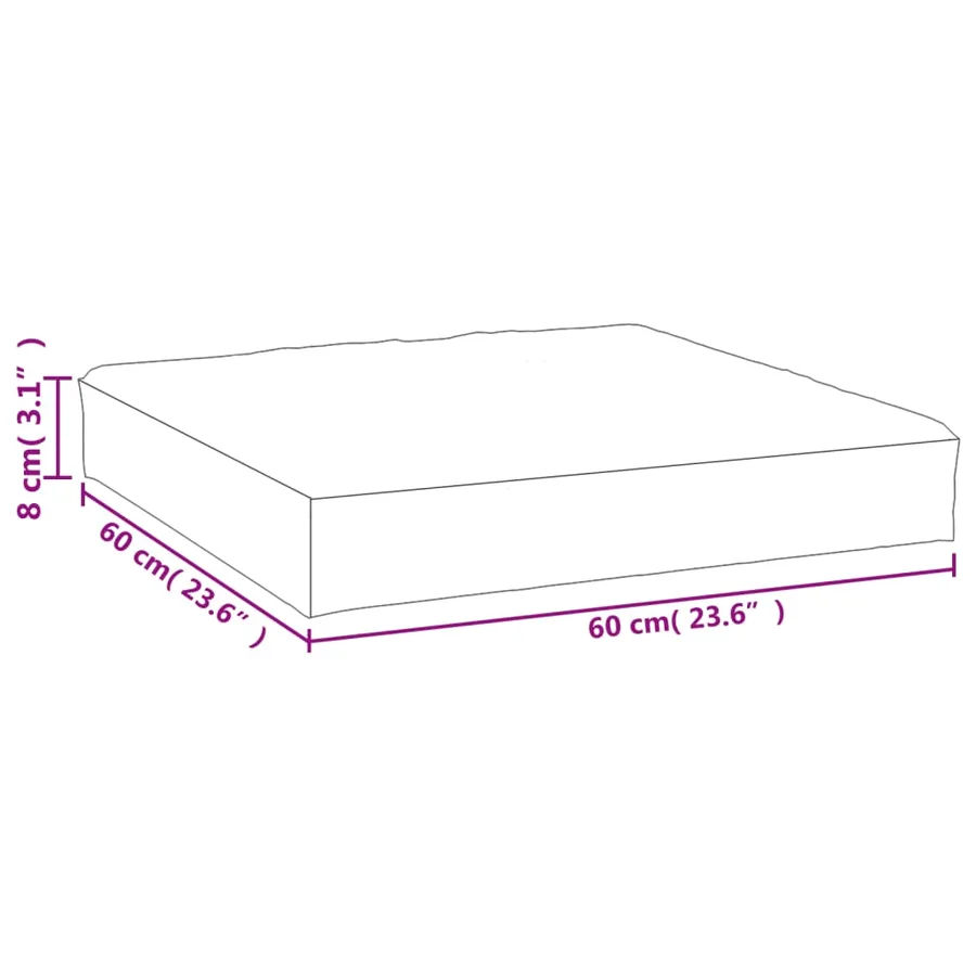 Coussin de palette multicolore 60x60x8 cm tissu oxford - 7