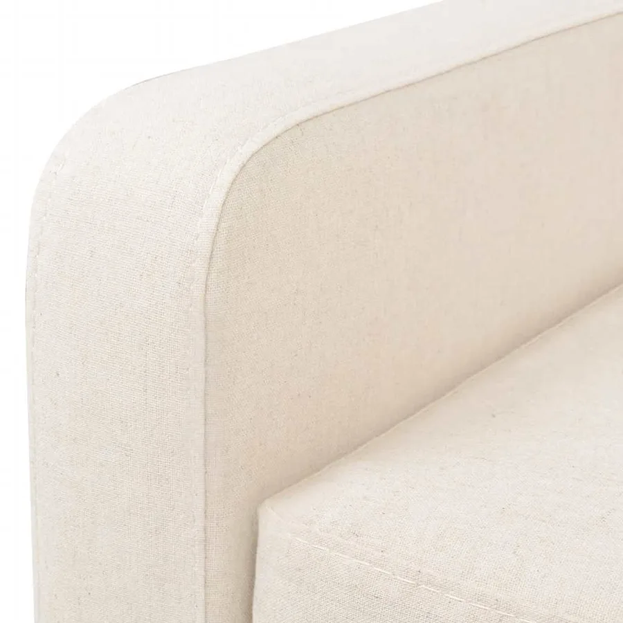 Ensemble de canapés 3 pcs tissu blanc crème - 12