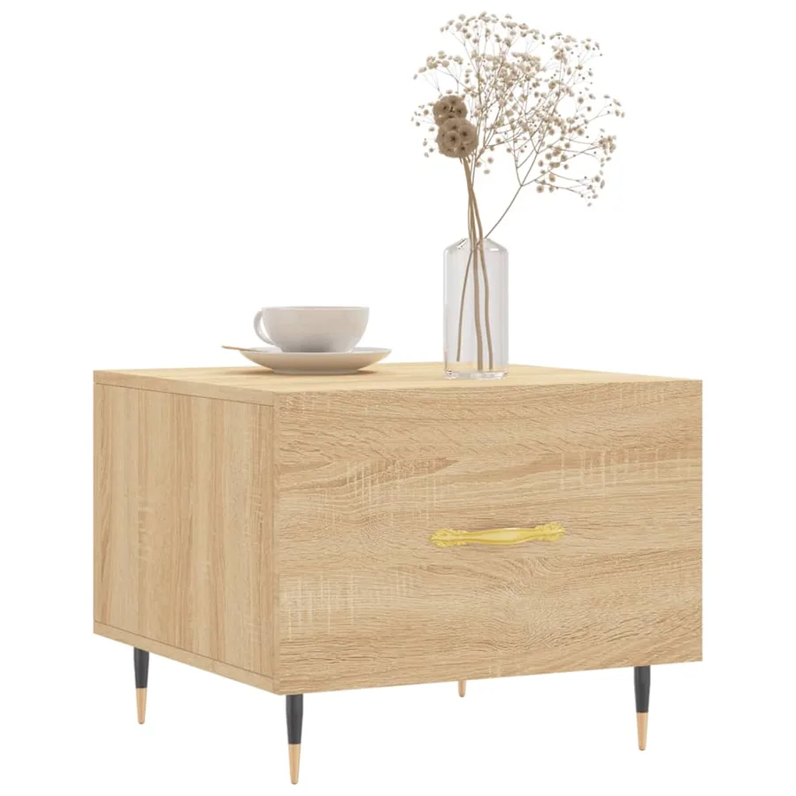 Table basse Chêne sonoma 50x50x40 cm Bois d'ingénierie - 3