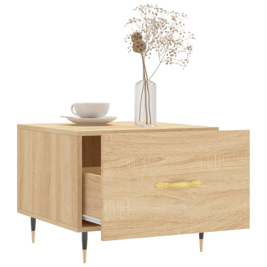 Table basse Chêne sonoma 50x50x40 cm Bois d'ingénierie - 4