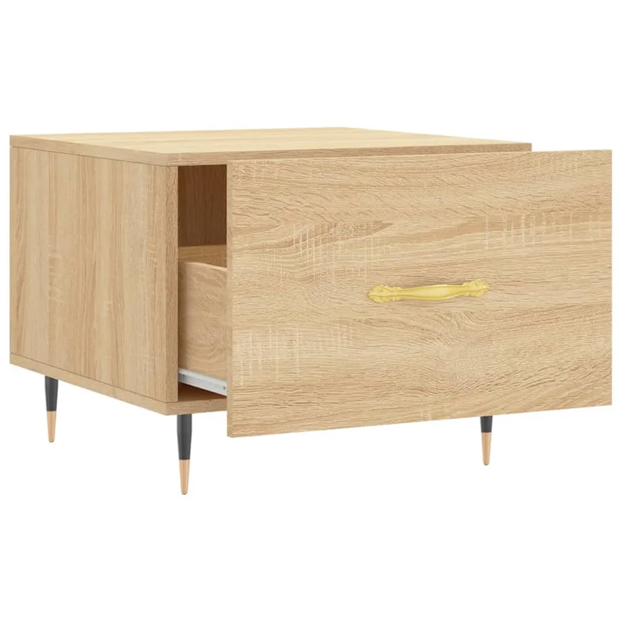 Table basse Chêne sonoma 50x50x40 cm Bois d'ingénierie - 6