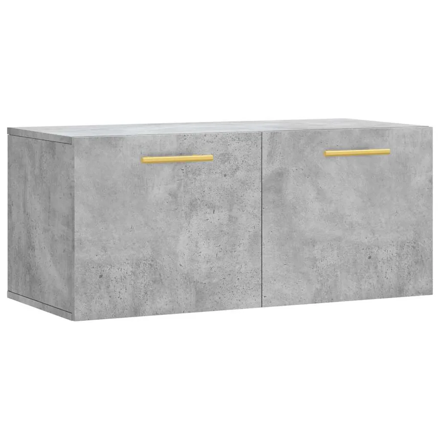 Armoire murale gris béton 80x36,5x35 cm bois d'ingénierie - 2