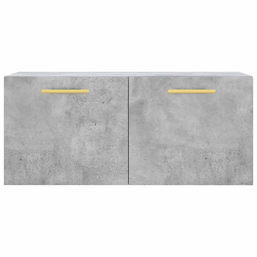 Armoire murale gris béton 80x36,5x35 cm bois d'ingénierie - 5