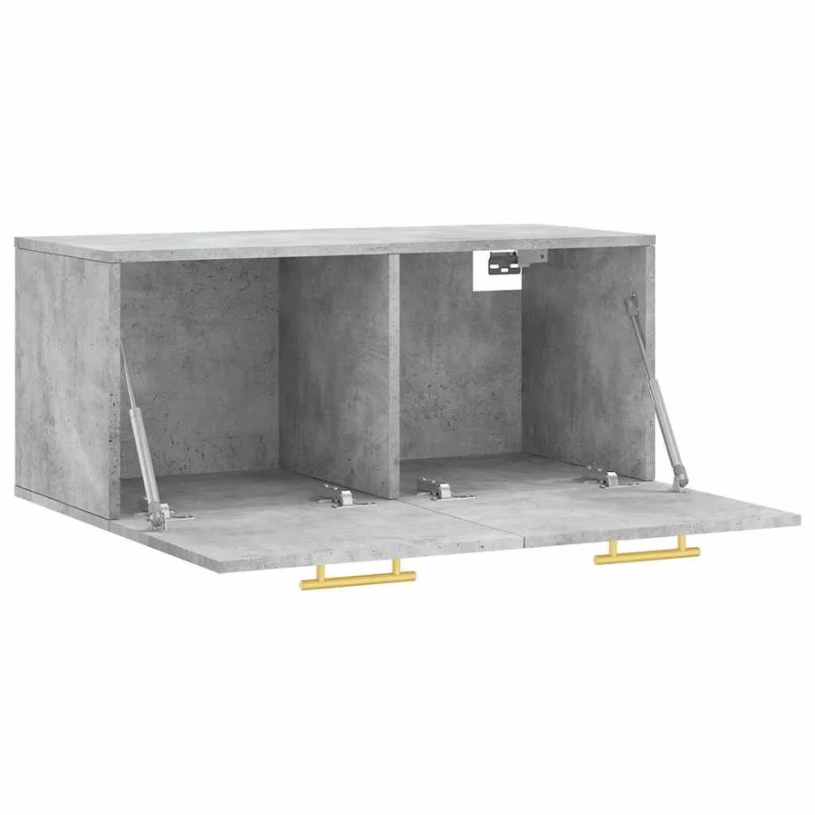 Armoire murale gris béton 80x36,5x35 cm bois d'ingénierie - 6