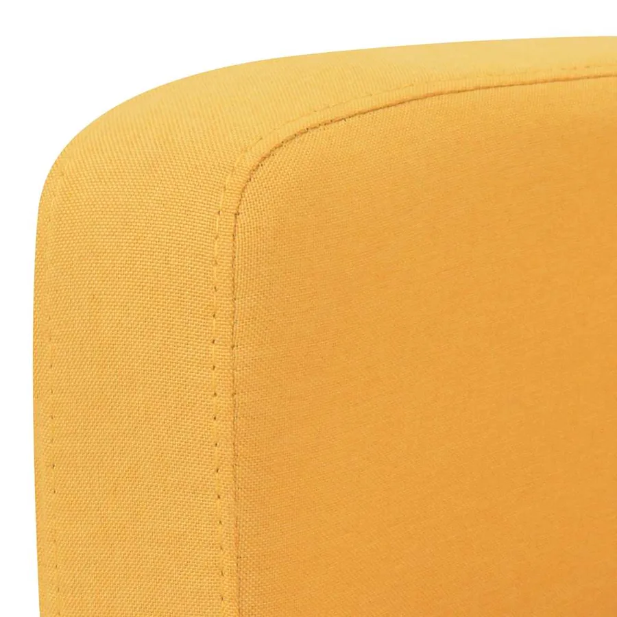 Ensemble de canapés 2 pcs Tissu Jaune - 6